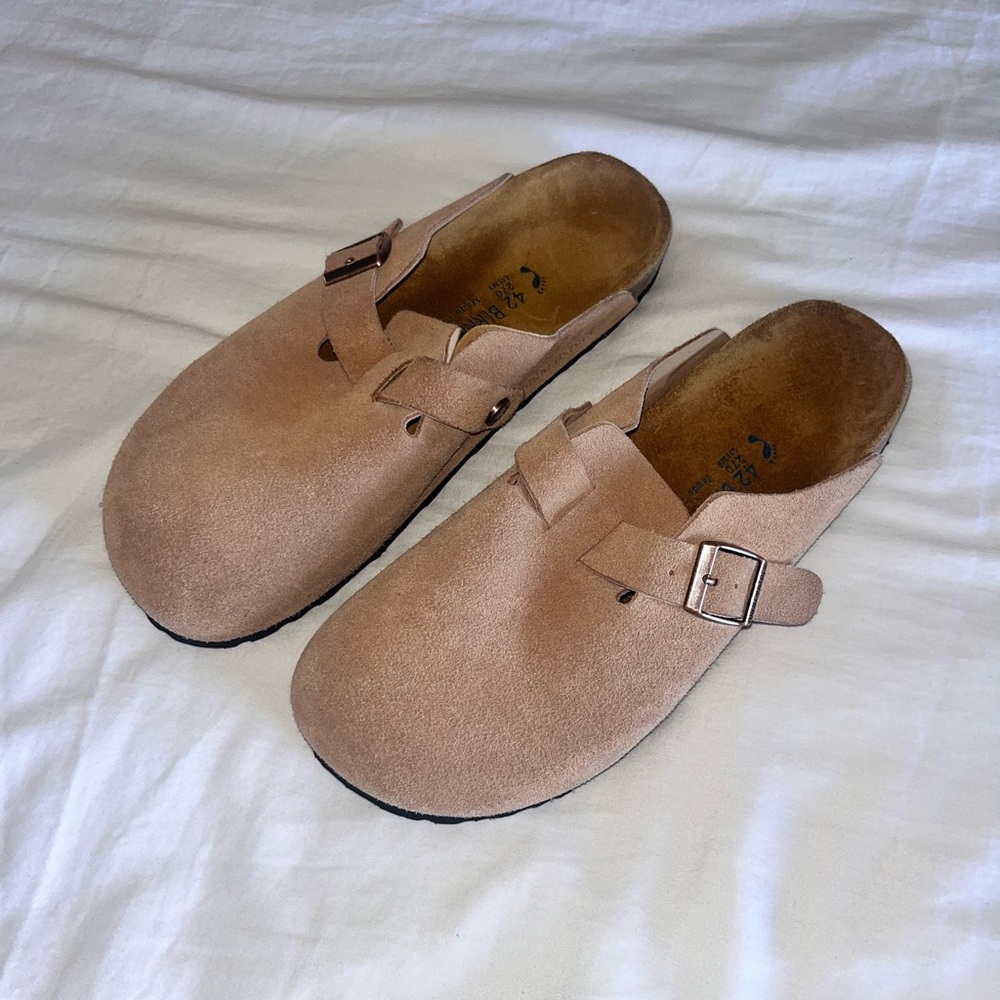 Birkenstock Boston Suede Leather Clogs